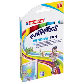 Fenster-Malstifte edding Funtastics, 5 St., sortiert