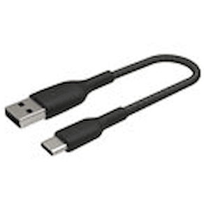 BOOST CHARGE USB-A to USB-C Cable_Braided, 0,15M, Black