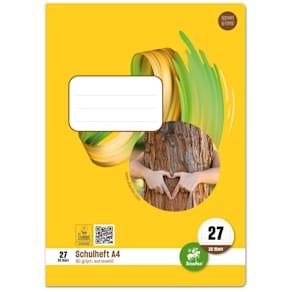 Schulheft STAUFEN Style, A4, 32 Blatt, Lineatur 27, gelb