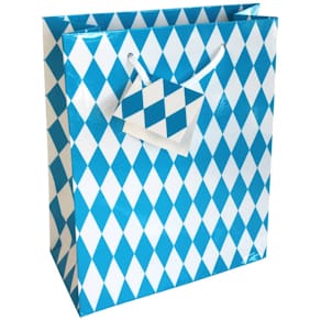 Geschenktragetasche Bayernraute, blau/weiß