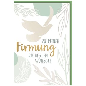Grußkarte zur Firmung, bunt, 11,5 x 17 cm, mit Umschlag