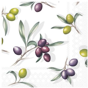 Motivserviette Ambiente, 25 x 25 cm, Oliven