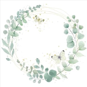 Motivserviette ATELIER, 33 x 33 cm, Schmetterling