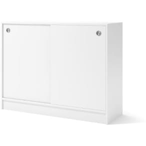 Skåp B1200 2xA4 skjutdörrar H92,5cm vit