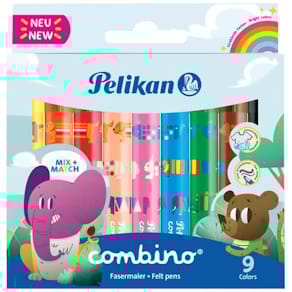 Faserschreiber Pelikan Combino Super 411, 9 Stück