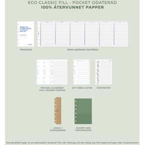 Filofax Eco Essential Pocket Systemkalender Gyllene Ek