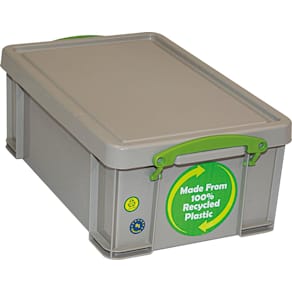 Opbergdoos Really Useful Box, 9 liter, gerecycled, grijs