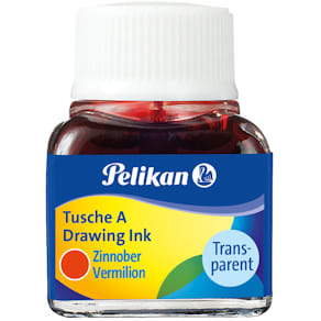 Tusche Pelikan, 10 ml, zinnoberrot