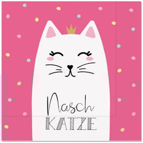 Motivserviette FÜR DICH Zoofreunde Katze