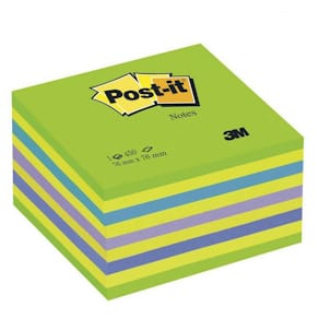 Post-It Kub Intensive Green, 76x76mm, 450 blad
