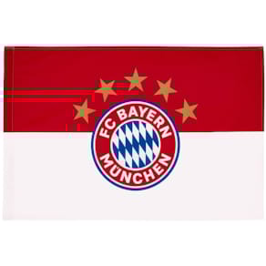 Fahne FC Bayern Logo, 90x60 cm, rot/weiß