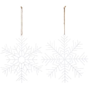 Deko-Schneeflocke, Eisen, weiß, sortiert