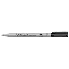 OH-Penna Staedtler Lumocolor Svart, fine, vattenlöslig, 10st