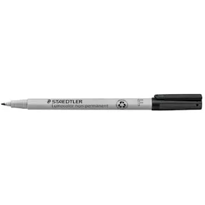 OH-Penna Staedtler Lumocolor Svart, fine, vattenlöslig, 10st