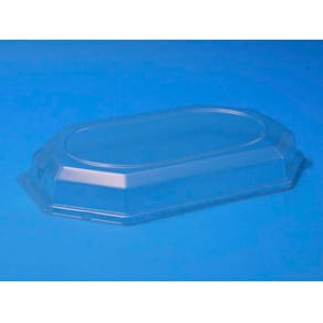 Låg til cateringfad, oval, 465x315x63 mm, transparent, 50 stk