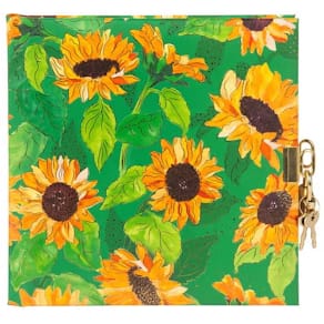 Tagebuch TURNOWSKY Sunflower, grün, 96 Seiten, mit Schloss