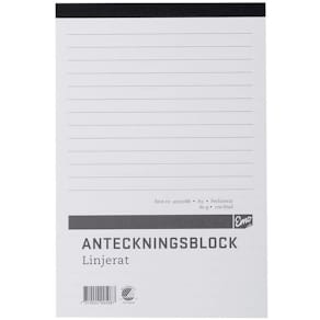Perforerade Block A5, linjerat, 100bl