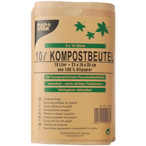 Kompostpåse PURE papp 10L brun 50/fp