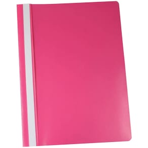 Schnellhefter DONAU A4 PP, rosa, mit Beschriftungsfeld