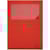 L-map Exacompta Forever met venster, rood, pak van 100 stuks