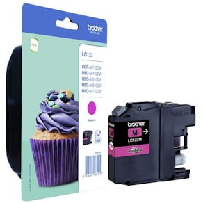 Blekk BROTHER LC123M rød