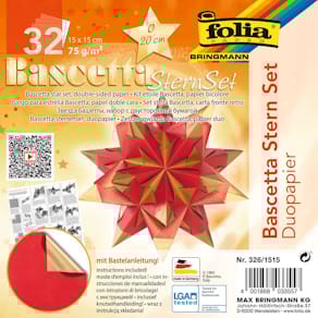 Bastelset Folia Bascetta Duo, rot/gold