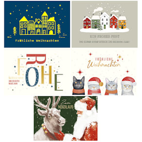 Weihnachtspostkarte HANRA D.T., sortiert, C6