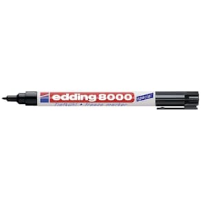 Frysemarker edding 8000, 1,0 mm, sort, 10 stk
