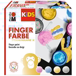 Fingerfarbe Marabu Kids Sternenglaz, 4 St., sortiert
