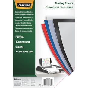 Einbanddeckel FELLOWES Futura, A4, transparent matt, 280 Mikron, 