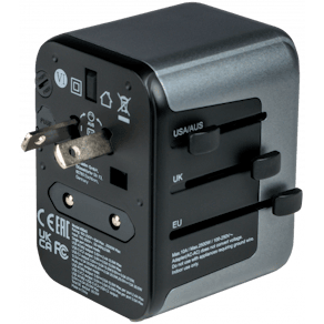 Universal travel adapter 1 X USB-C QC 3.0 2XUSB-C 2XUSB-A