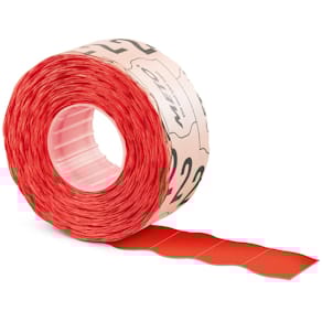 Auszeichnungsetiketten METO, 22x12mm, 6 Rollen, rot