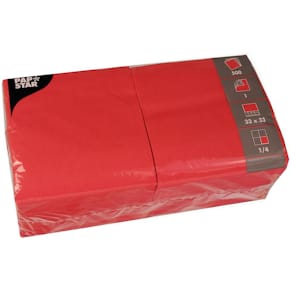 Servett 1-lags 33x33cm röd 500/fp