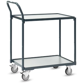 Tischwagen Fetra, 2 Böden, grau