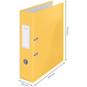 LAF Leitz 180° Cosy A4 80mm Gul