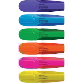 Markeerstift Q-CONNECT Premium, geassorteerde kleuren, pak van 6