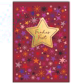 Grußkarte Noname Weihnachten, geprägt, bunt, 11,5 x 17 cm, mit Ku