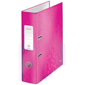 Ordner Leitz WOW, roze, rug 8,0 cm