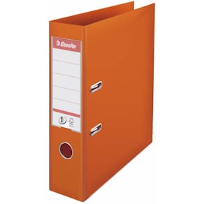 Brevordner Esselte A4 75 mm orange, 2 ringe, FSC Mix, 10 stk
