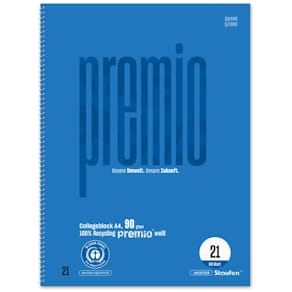 Collegeblock Staufen Premio, A4, 80 Blatt, Lineatur 21
