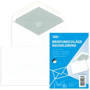 Briefumschlag MAILMEDIA C6, weiß, 100 Stück