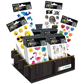 Tattoo-Set HERMA Colour II, 60 Packungen, sortiert, Display, 6 M.