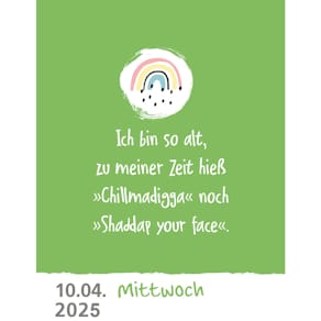 Tagesblock MOSAIK Älterwerden ist voll...
