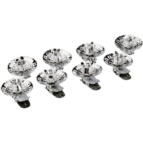 Christbaumkerzenhalter Noname, silber, Ø 3,5 cm Tropfschale, für 