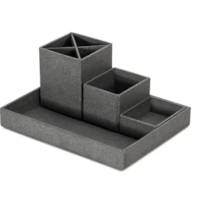 Pennställ Lena canvas grå