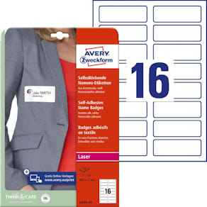 Namnskylt AVERY 88,9x31mm 320/fp
