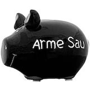 Spardose KCG Arme Sau, Schwein, klein