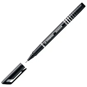 Fiberpenna STABILO Sensor Svart, 0,3mm, 10st