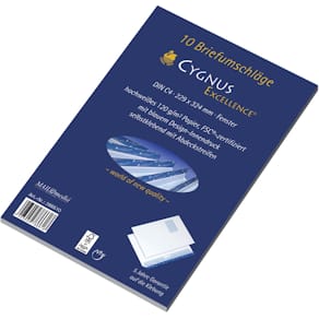 Briefhülle CYGNUS EXCELLENCE, C4, Fenster, HK, 120g/m², weiß