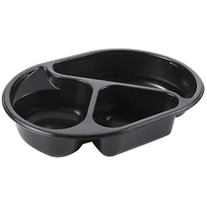 Plastbakke Plus Pack 3-rums oval, 960 ml, 240 stk